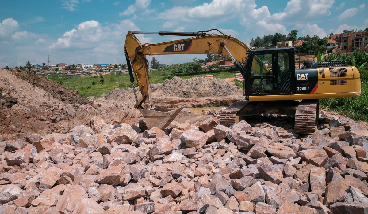 Road construction works at Nyabisindu in Gasabo. Nyabisindu is among settlements where Kigali City  plans to commence drainage construction. Crai Bahizi