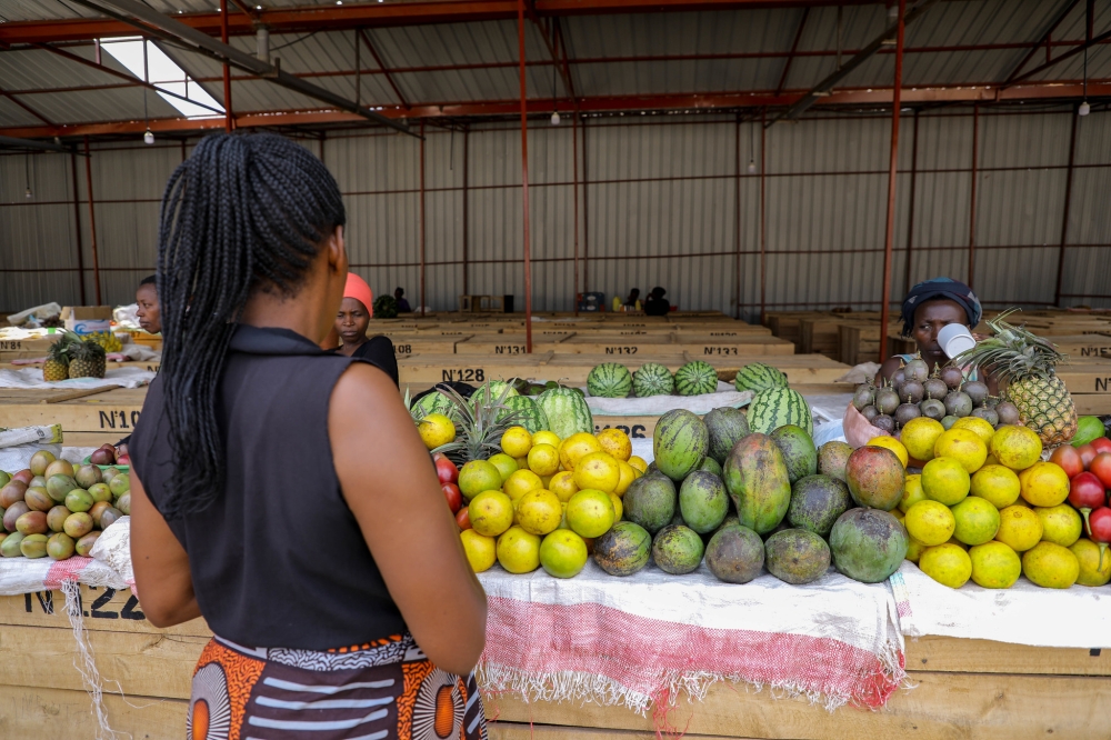 Some vendors at Agaciro market that was set up to accomodate former street vendors at Kimironko. Photo by Craish Bahizi