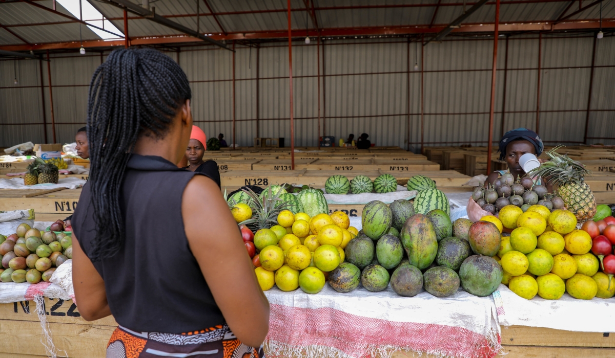 Some vendors at Agaciro market that was set up to accomodate former street vendors at Kimironko. Photo by Craish Bahizi