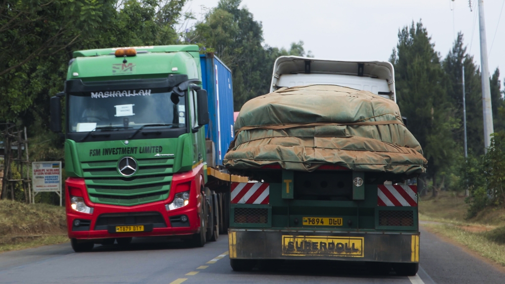 Cross border tracks that transport goods from Dal Es Salaam to Kigali at Rusumo. Rwanda&#039;s trade deficit widened by 30.9 per cent year-on-year, reaching $411.6 million in June this year.Photo by Craish Bahizi