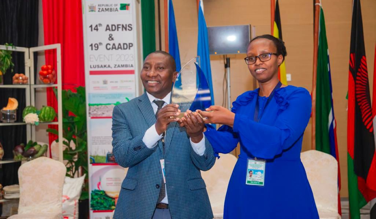 In 2023 Rwanda received the Overall Best Performer award in the 3rd Biennial Review of the Comprehensive African Agriculture Development Programme (CAADP) during the awards ceremony that was held in Lusaka, Zambia. Photos: Courtesy