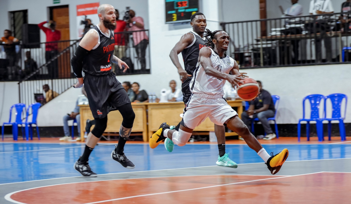 APR BBC&#039;s Nshobozwa with the ball during a past game against Patriots. The two sides will face in the semi-finals of the Rwanda Cup on Wednesday, August 7, at Lycee de Kigali Gymnasium. Dan Gatsinzi