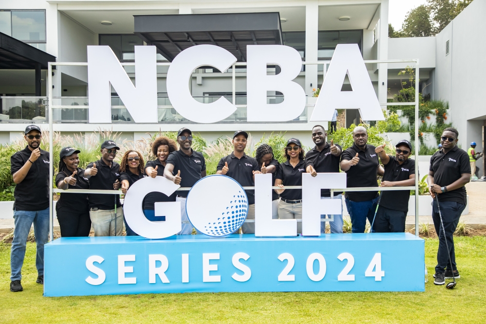 NCBA Bank Rwanda staff pose for a group photo during the launch of the inaugural NCBA Rwanda Golf Series on Friday, August 9. Photos by Emmanuel Dushimimana