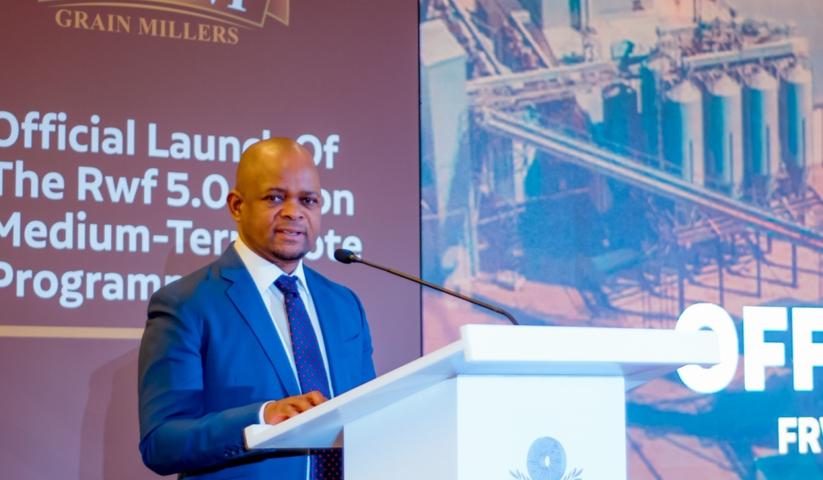 The chief executive of the Capital Market Authority, Thapelo Tsheole, delivers remarks during the event on Friday, August 9. Courtesy