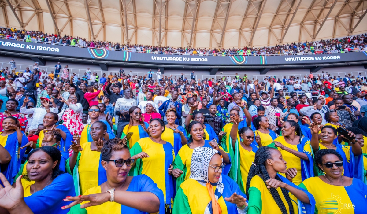 Thousands of people gather at Amahoro Stadium during the inauguration of President Paul Kagame on Sunday, August 11. Photos by Steven Mugenzi