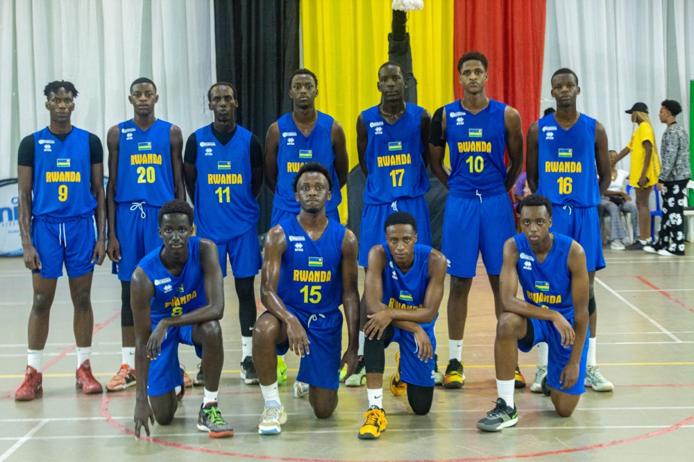 The U-18 men’s national basketball team that is preparing for the FIBA U-18 African Championships.