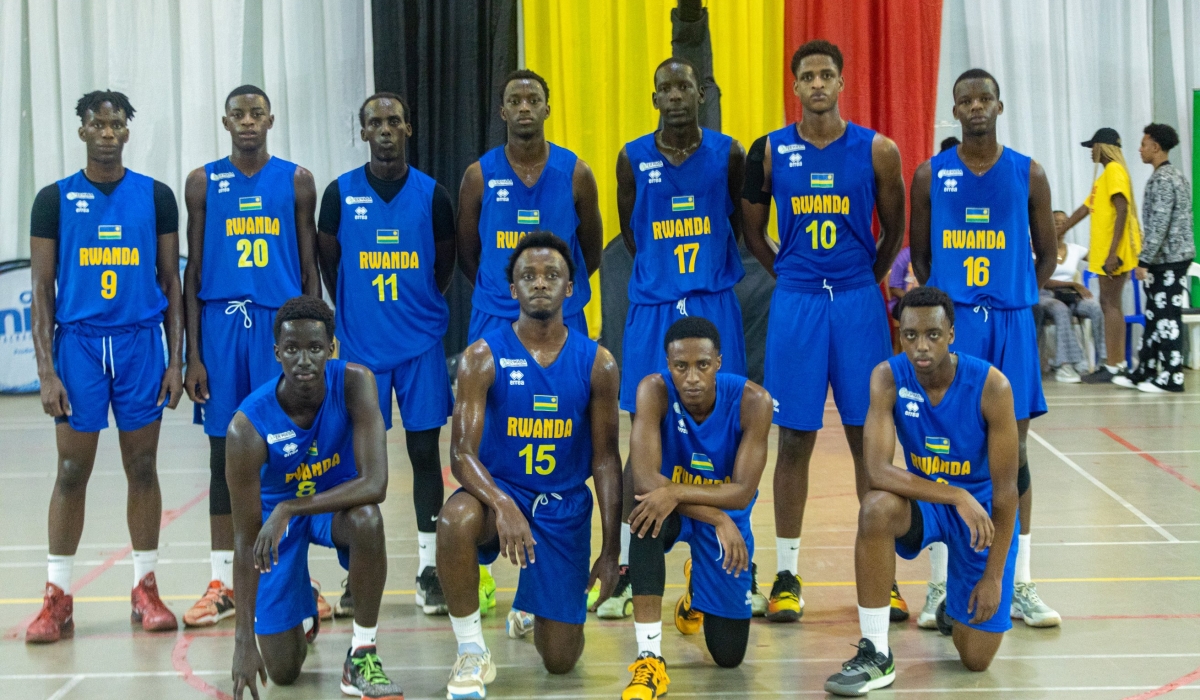 The U-18 men’s national basketball team that is preparing for the FIBA U-18 African Championships.