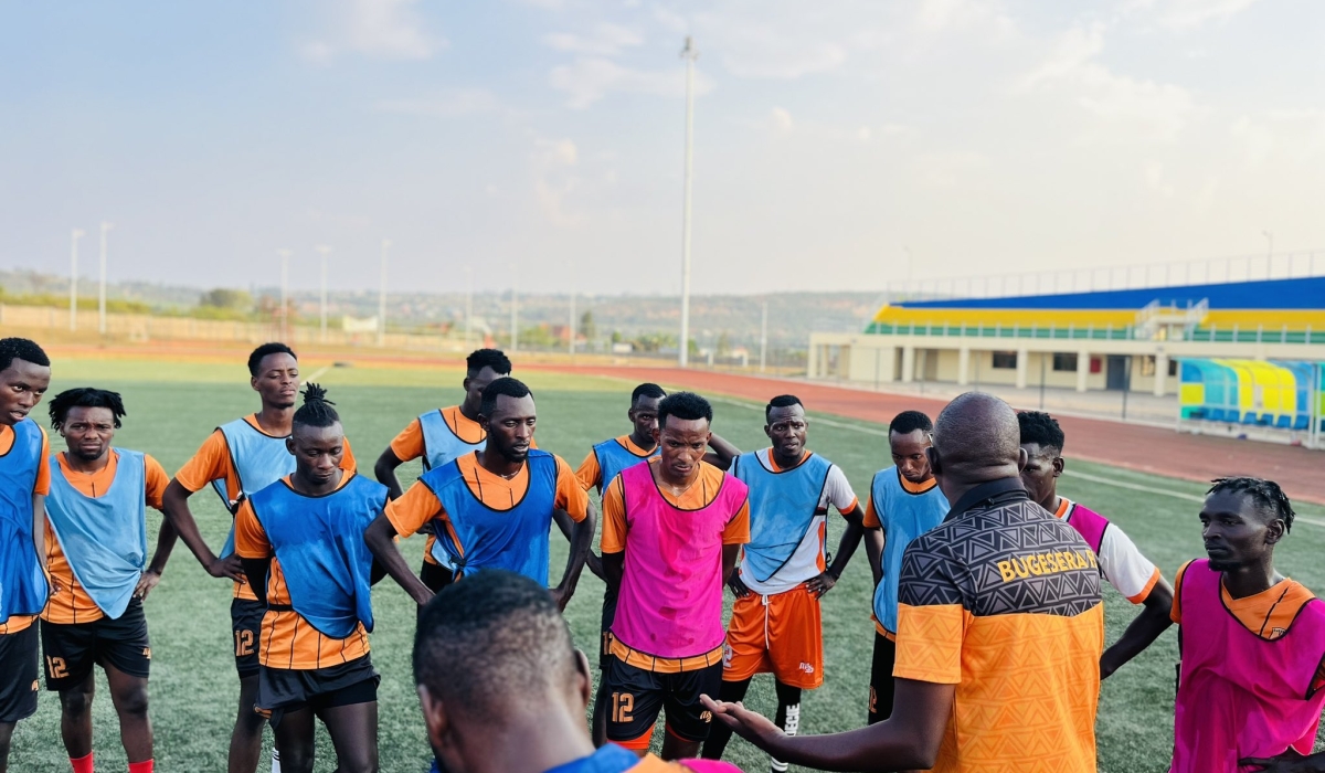 Bugesera FC during a training session on Sunday, August 11. The club has signed eight new players ahead of the forthcoming season.