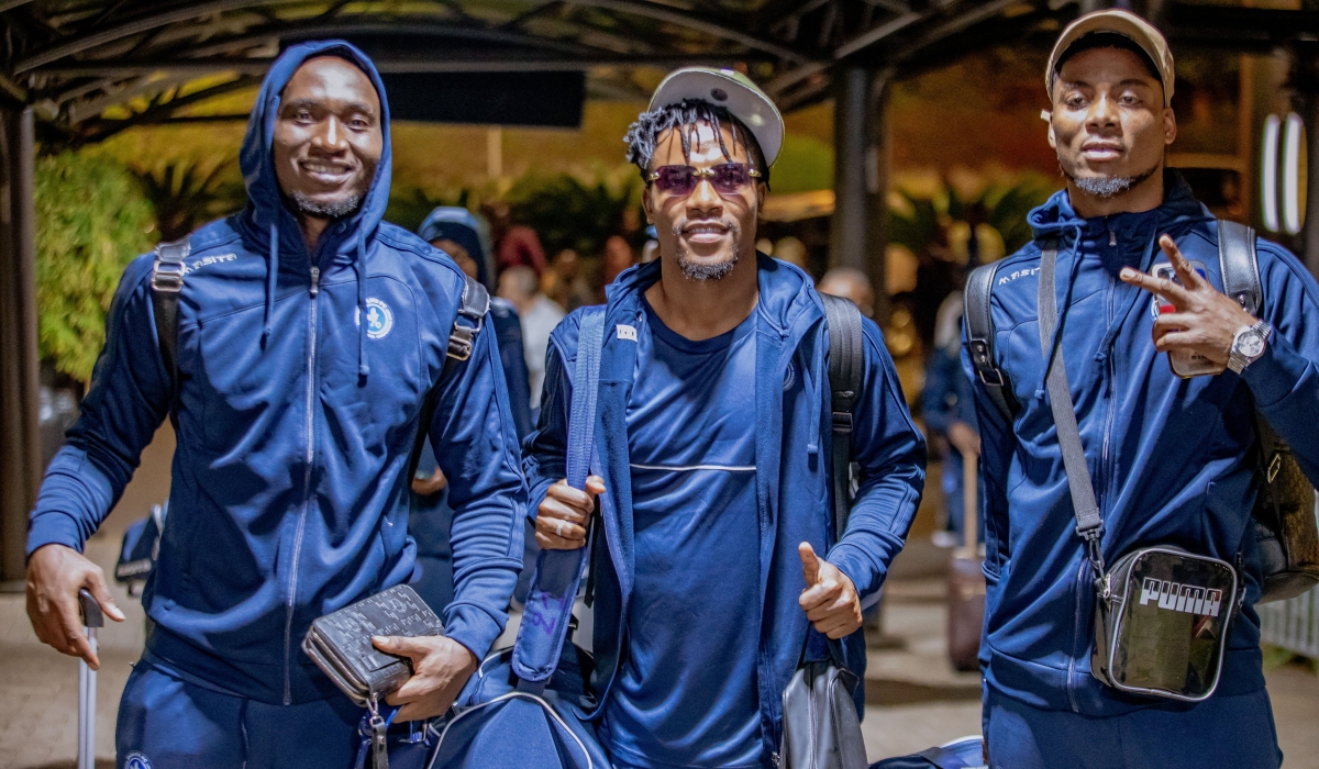 Police FC players at the airport before boarding a plane ahead of the first leg tie against Algeria’s CS Constantine in the preliminary round of the CAF Confederation Cup.