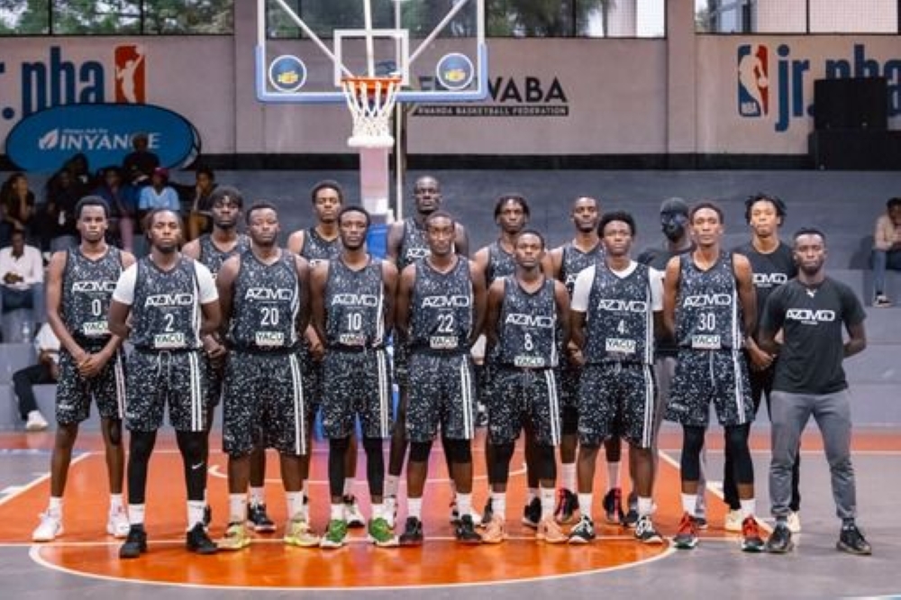 Players of Azomco Global, a Bugesera-based basketball club