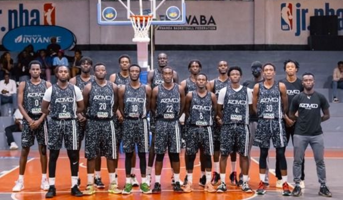 Players of Azomco Global, a Bugesera-based basketball club