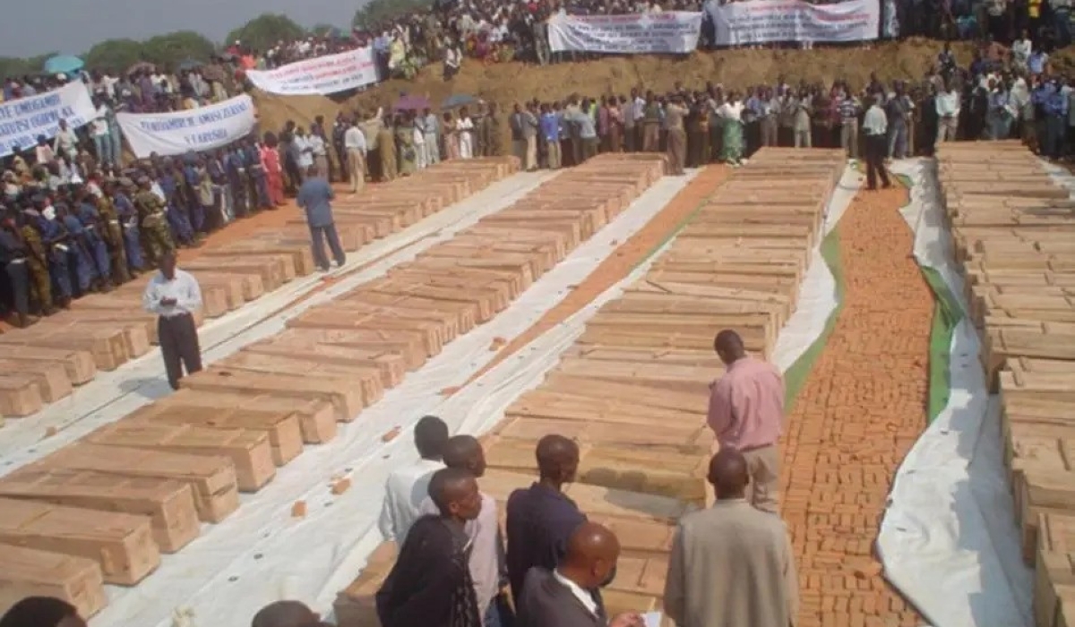 A decent burial of over 150 Banyamurenge victims who were killed at Gatumba. Twenty years ago, the world watched in horror as the Banyamurenge refugee camp in Gatumba, Burundi, was engulfed in a bloodbath. file