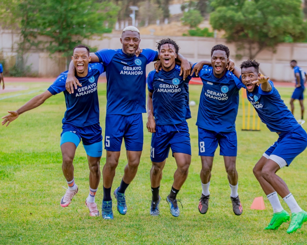 Rwanda&#039;s Police FC during a training session in Tunisia ahead of the 2024-25 CAF Confederation Cup preliminary round.