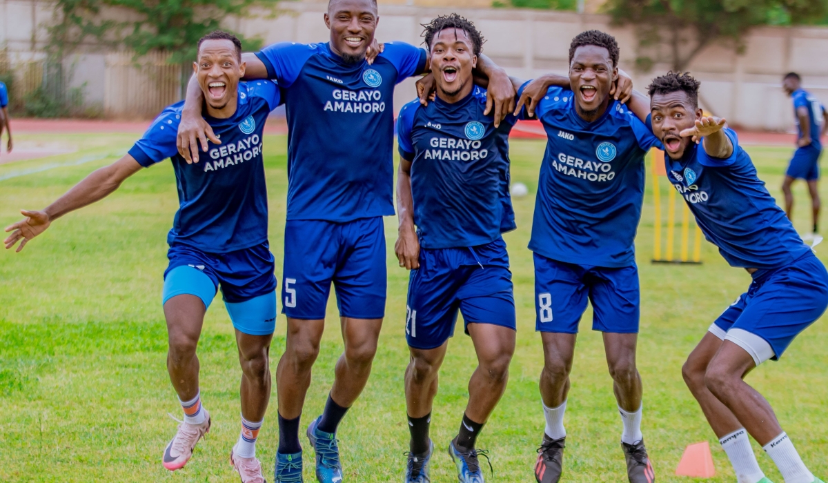 Rwanda&#039;s Police FC during a training session in Tunisia ahead of the 2024-25 CAF Confederation Cup preliminary round.