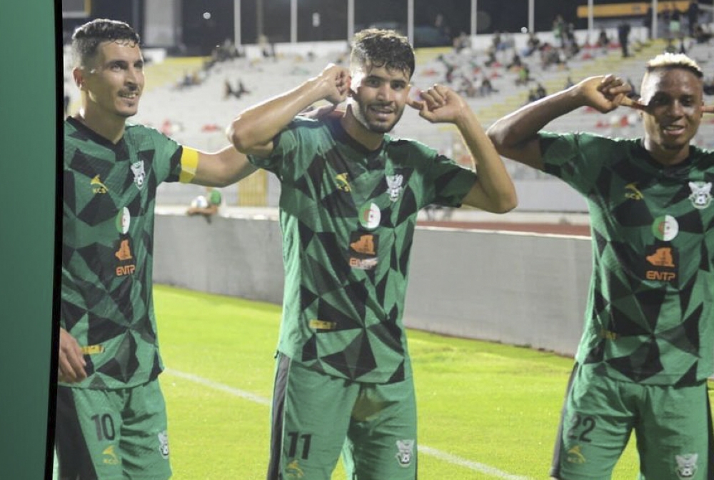 CS Constantine players celebrate their 2-0 victor over Police Fc at Mohammed Hamlaoui Stadium on August 17. Courtesy