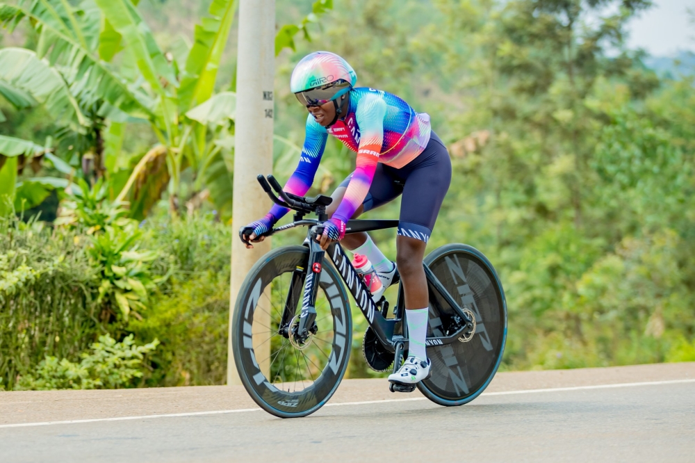 Diane Ingabire in Women category, emerged victorious on the first day of the Rwanda National Cycling Championships 2024 held on Saturday, August 17. Courtesy