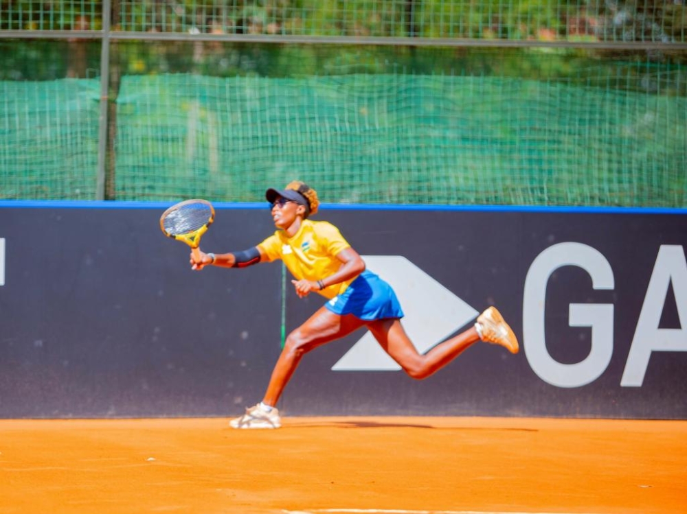 Rwandan representative Olive Tuyisenge in action during the game. She is among players who  headed to Luanda, Angola to compete in the upcoming Kikixi Open Edition 2024. Courtesy