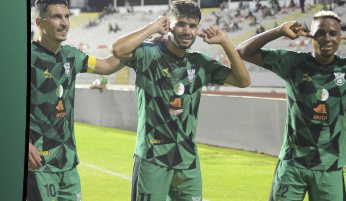 CS Constantine players celebrate their 2-0 victor over Police Fc at Mohammed Hamlaoui Stadium on August 17. Courtesy