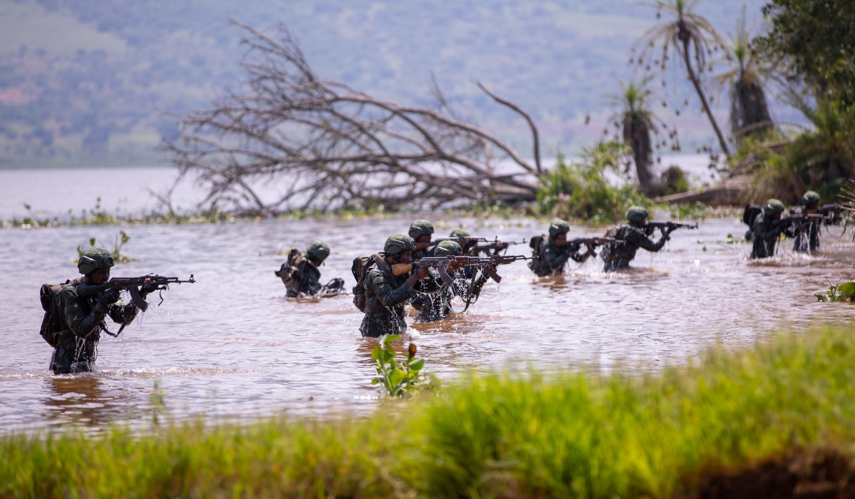 RDF Special Operation Force soldiers during military drills at   Nasho,  December, 21, 2023. Recruitment into the Reserve Force, one of four branches of the RDF, will begin on August 19 through September 3.Courtesy