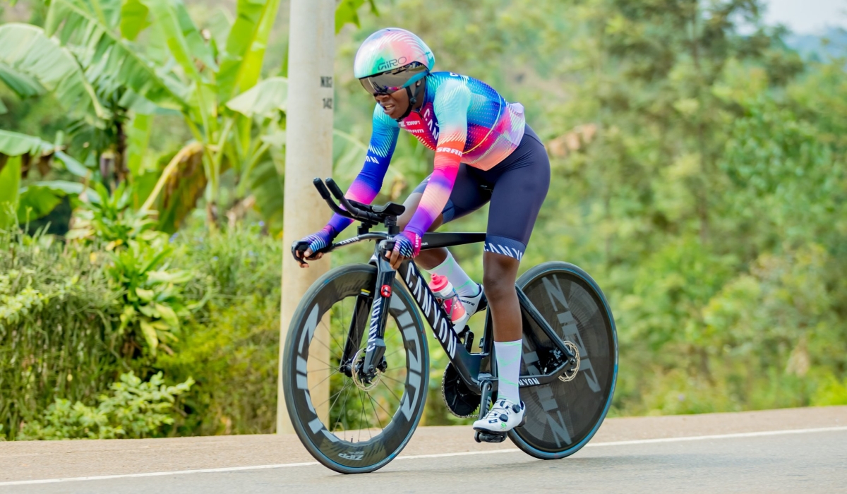 Diane Ingabire in Women category, emerged victorious on the first day of the Rwanda National Cycling Championships 2024 held on Saturday, August 17. Courtesy