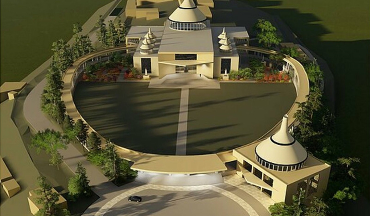 An artistic impression of the proposed Kibeho basilica in Nyaruguru District. File