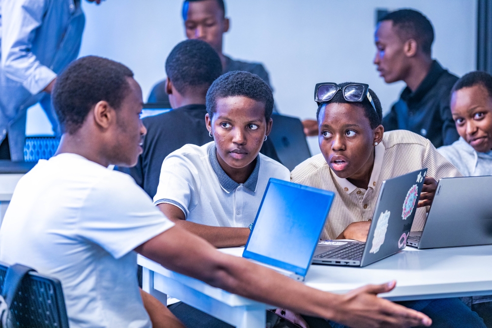 Participants during Kigali’s first high school hackathon at Africa Leadership University on August 17. All photos by Craish Bahizi