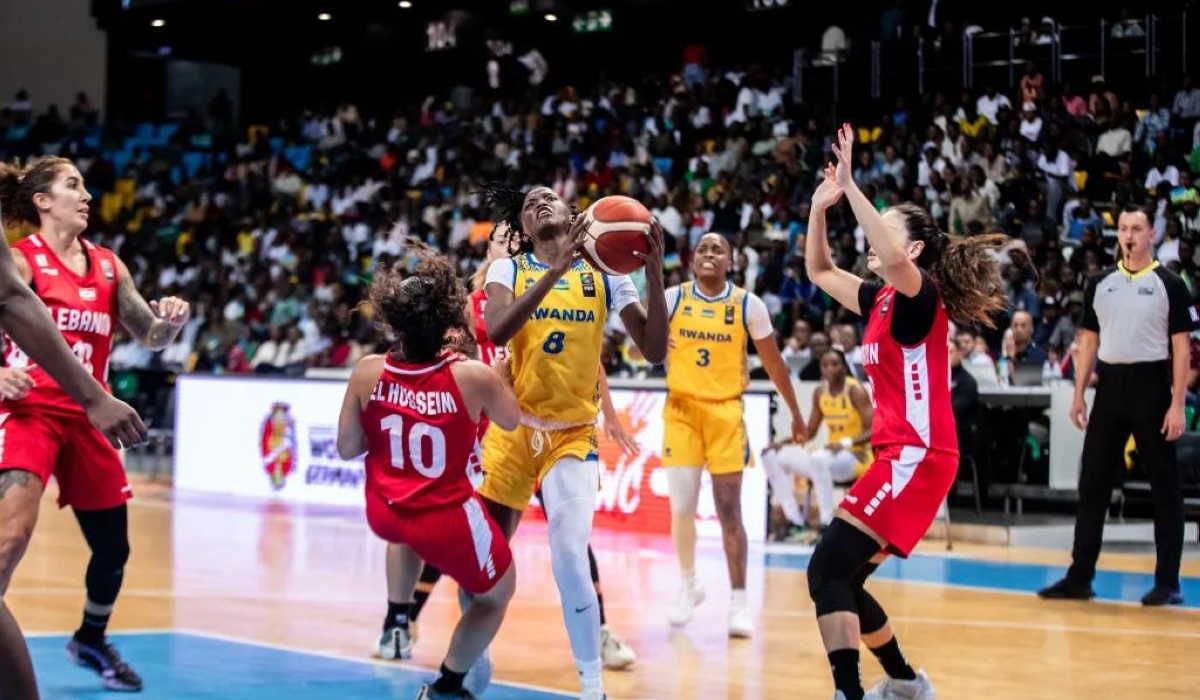 Rwanda national women&#039;s team during the game against Lebanon on Monday ,August 19. Dan Gatsinzi