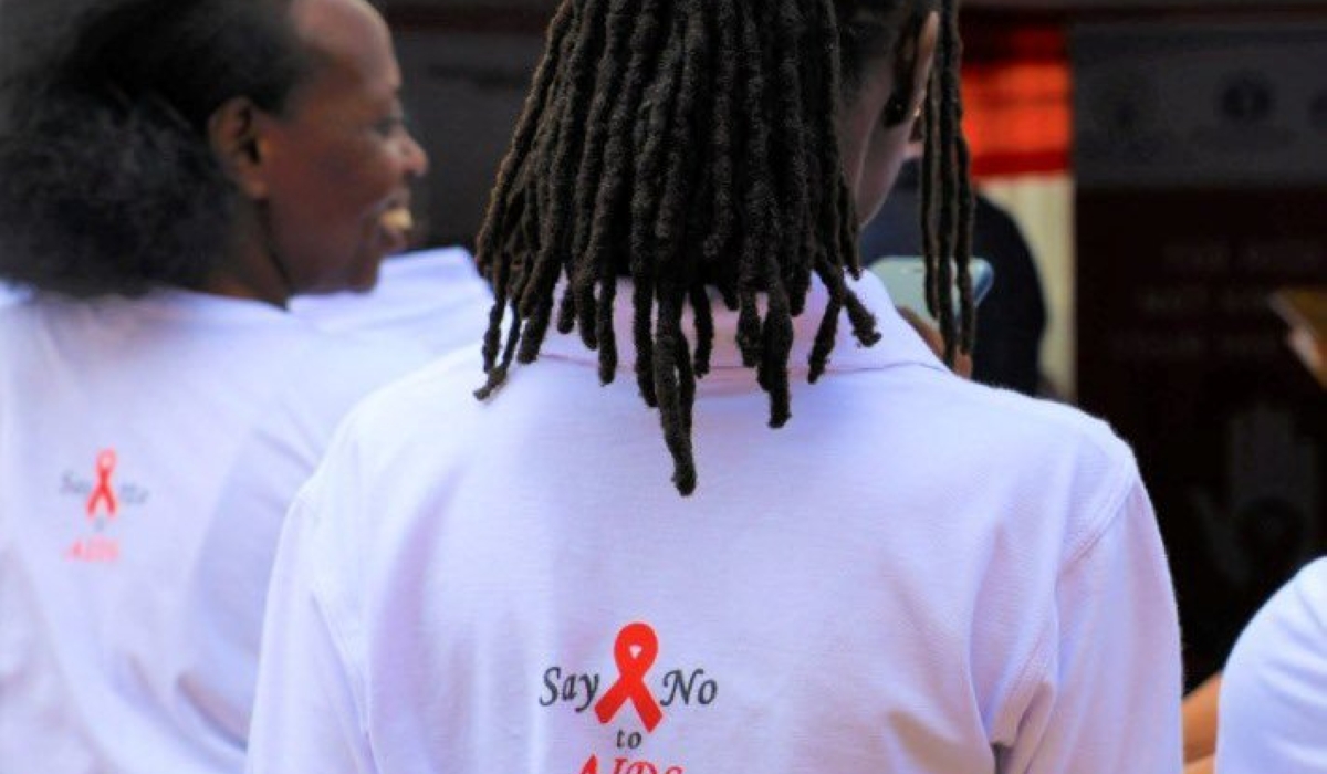 Participants during the event to mark World AIDS Day at Huye Stadium on December 1. Courtesy