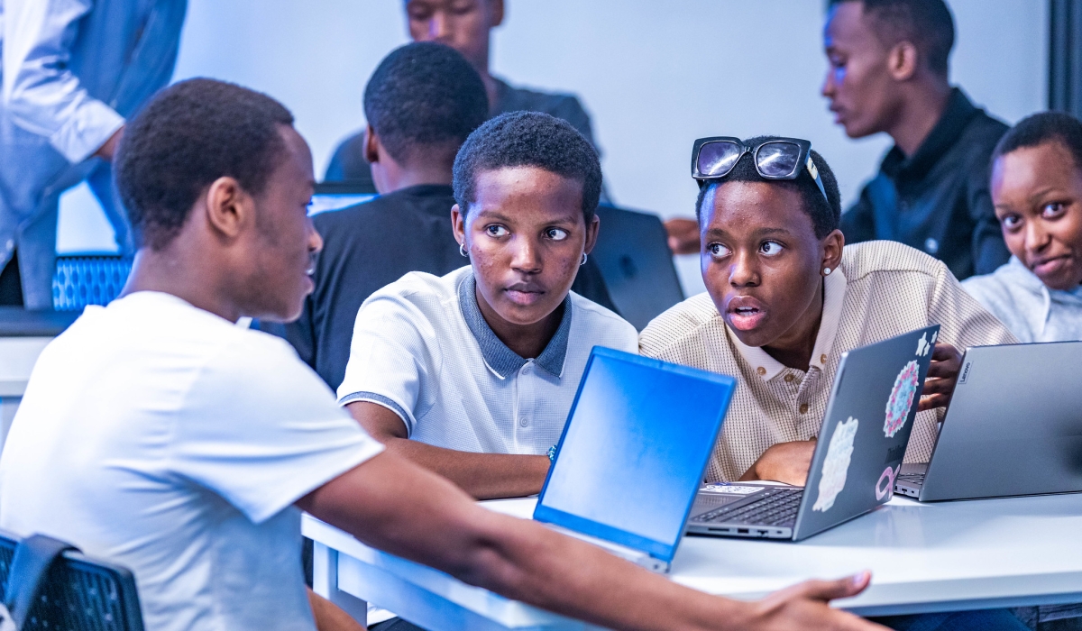 Participants during Kigali’s first high school hackathon at Africa Leadership University on August 17. All photos by Craish Bahizi