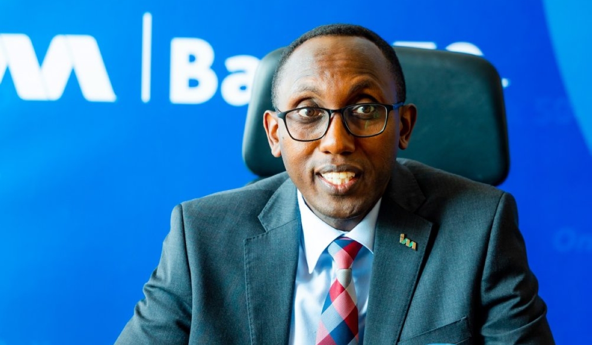 I&M Bank Rwanda Chief Executive Officer Benjamin Mutimura during the presentation of the bank&#039;s financial report on Tuesday, August 20.