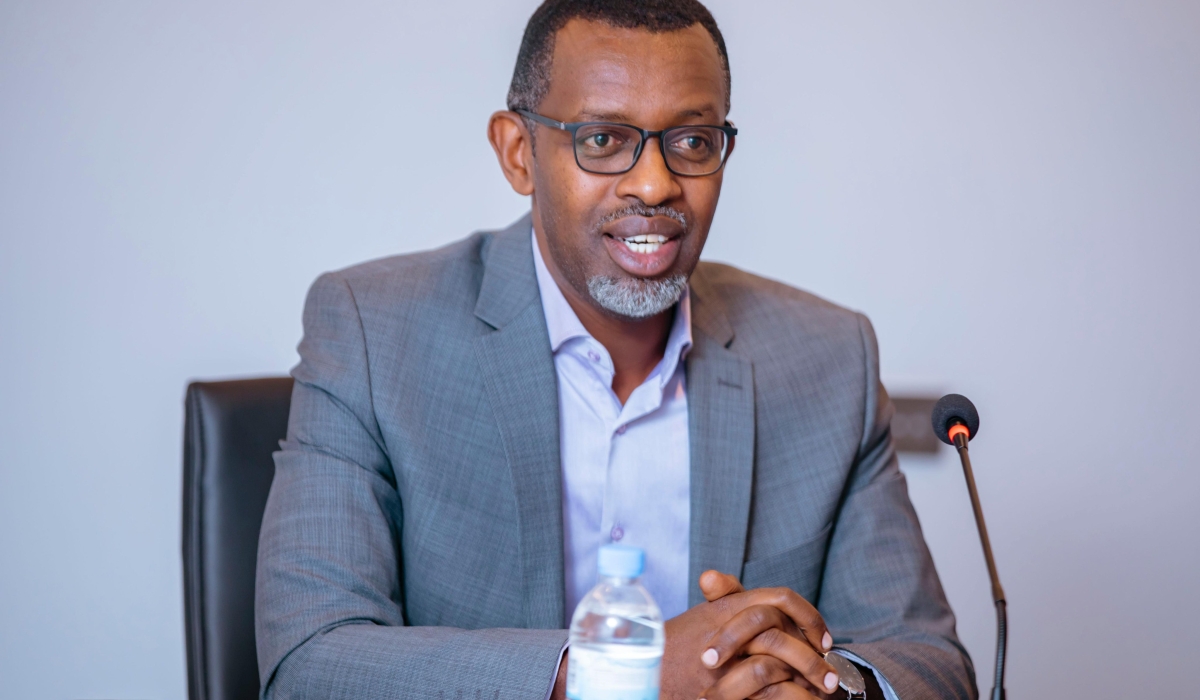 Richard Nyirishema, the newly appointed Minister of Sports speaks during the handover ceremony on Tuesday, August 20