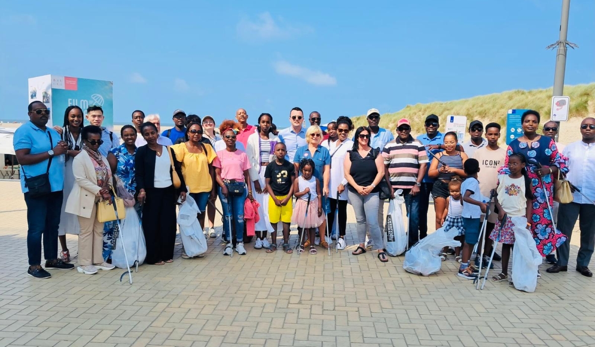 Rwandans, friends of Rwanda and locals after execersing Umuganda and celebration of the ten-year anniversary since its inception in 2014.