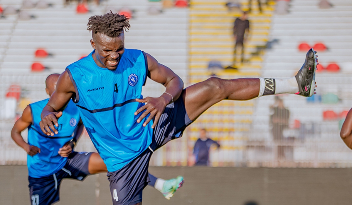 Police FC central defender Issah Yakubu  during a training session. Courtesy