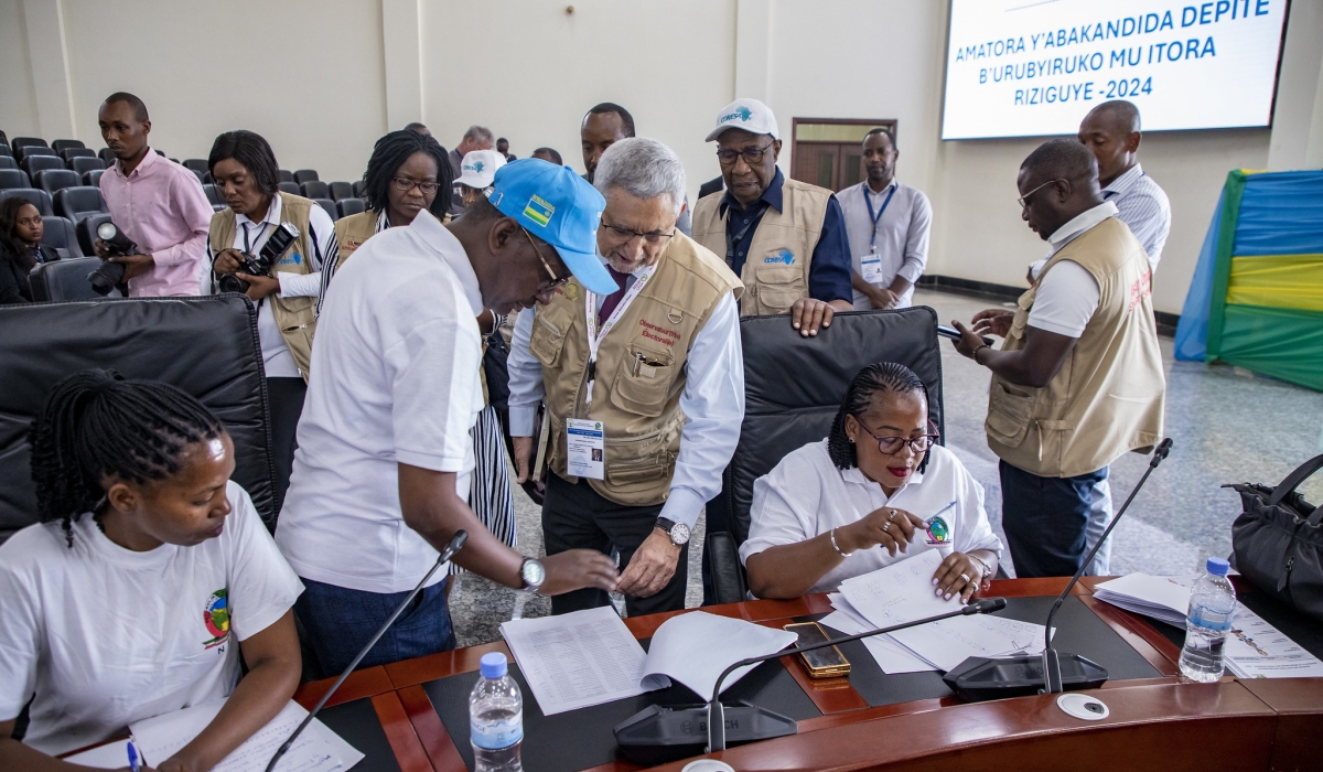 Observers from different local and international organisations were at different polling sites across the country to monitor the July 15- 16 general elections. Photo: Emmanuel Dushimimana.