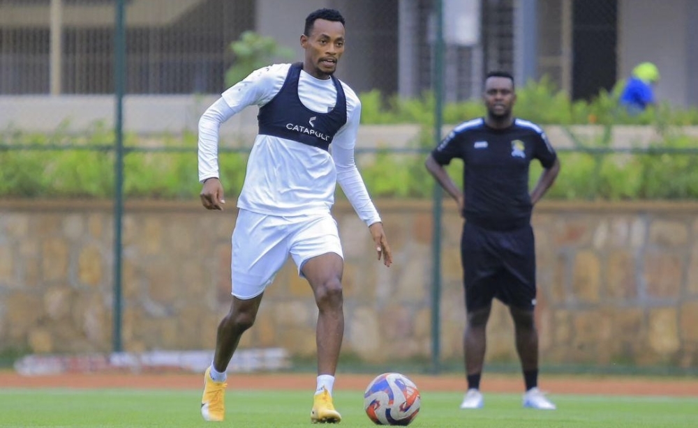 APR FC captain Claude Niyomugabo during a training session on Wednesday preparing for Saturday&#039;s caf Champions League preliminary round second leg clash against Tanzanian side Azam FC at Amahoro Stadium-courtesy