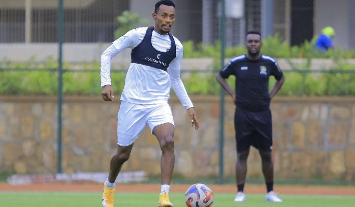 APR FC captain Claude Niyomugabo during a training session on Wednesday preparing for Saturday&#039;s caf Champions League preliminary round second leg clash against Tanzanian side Azam FC at Amahoro Stadium-courtesy