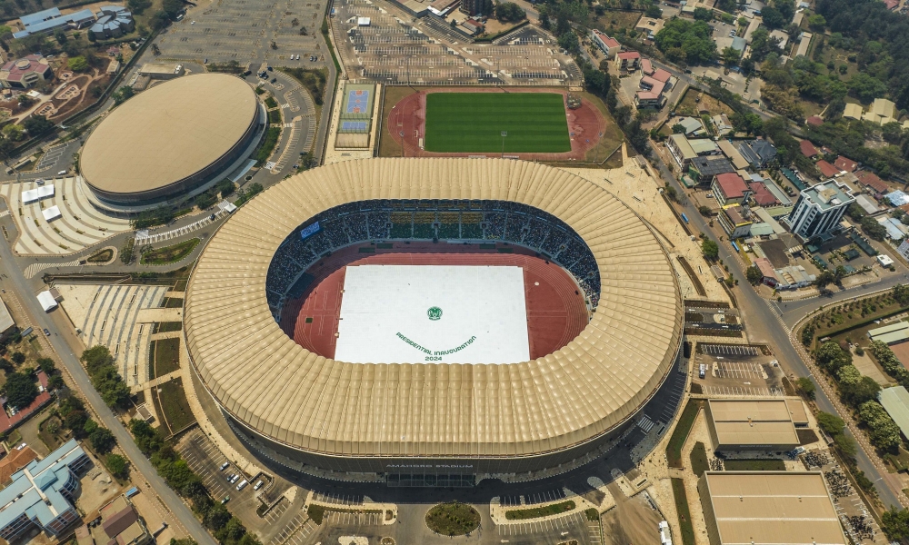 An aerial view of the newly revamped Amahoro Stadium during the inauguration of President Kagame on August 11. Photo by Village Urugwiro