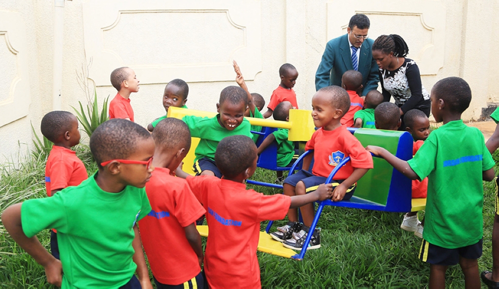 Children with disabilities play at Jordan Foundation in Karuruma, Gasabo District.  FILE