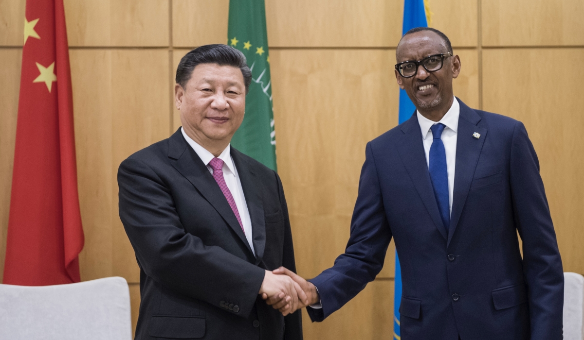 President Paul Kagame meets Chinese  President Xi Jinping for bilateral talks  at Village Urugwiro in Kigali, on July 22, 2018. China and Rwanda share similarities in governance philosophies and development process. Village Urugwiro