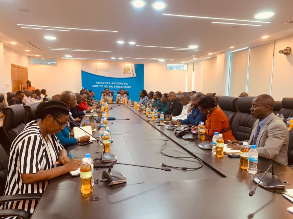 Candidates for the September senatorial elections and NEC officials during a meeting ahead of the electoral campaign in Kigali, on August 23. Courtesy