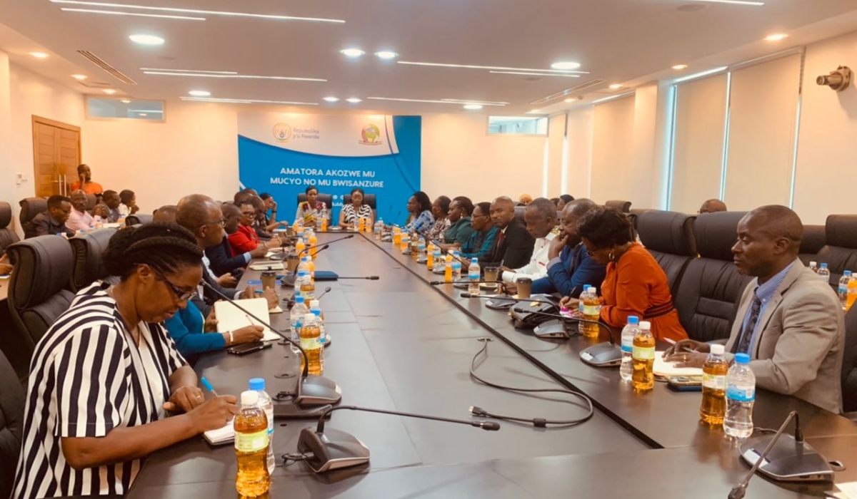 Candidates for the September senatorial elections and NEC officials during a meeting ahead of the electoral campaign in Kigali, on August 23. Courtesy