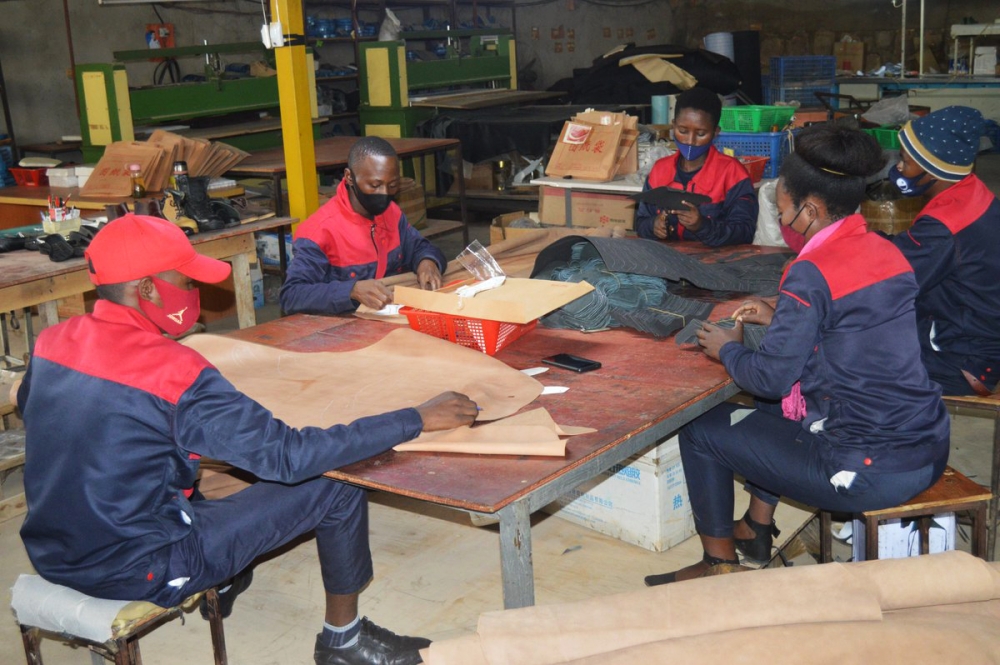 Workers at Kigali Leather Ltd, a factory in Kanzenze, Bugesera District. The government is seeking investors to develop a tannery park in the Bugesera Special Economic Zone