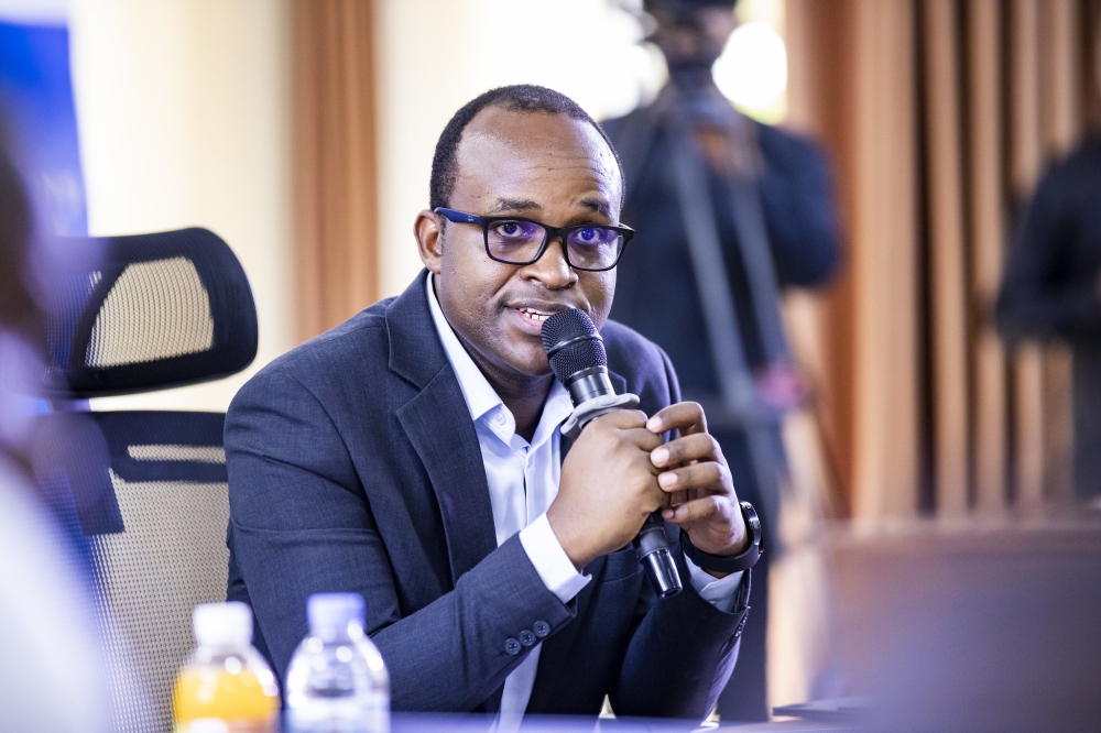 The Minister of Education, Gaspard Twagirayezu addresses best performers during the launch of the results on Tuesday,  August 27. Emmanuel Dushimimana