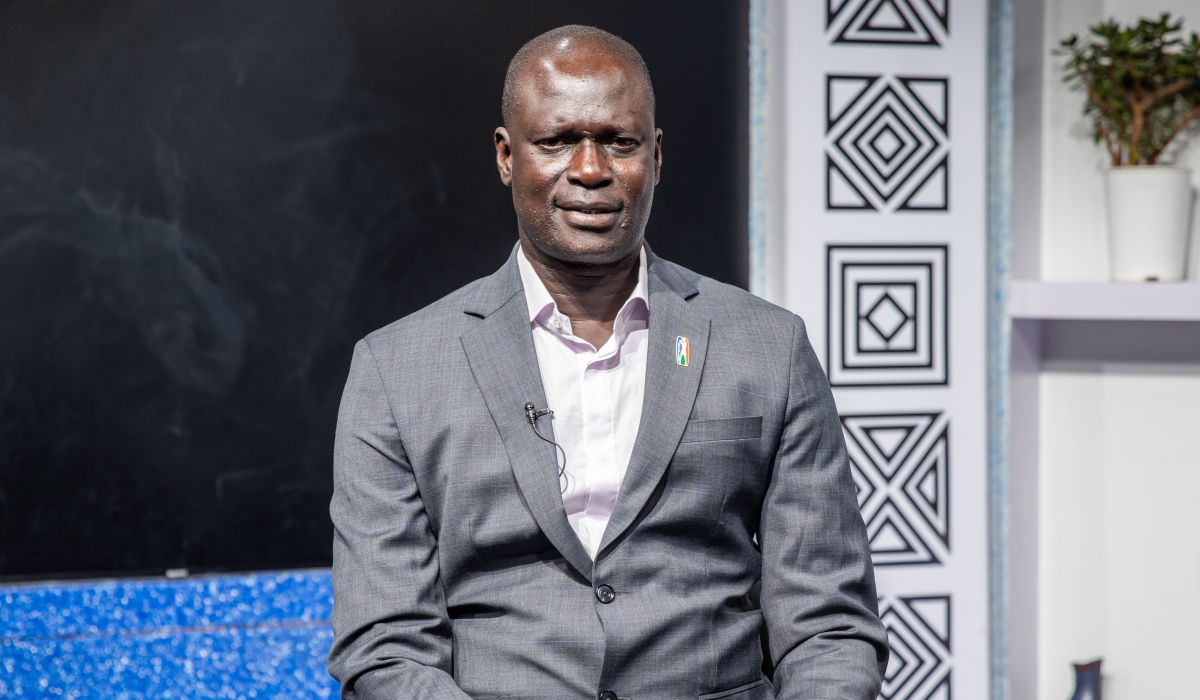 Basketball Africa League (BAL) president Amadou Gallo Fall during the interview in Kigali on Sunday, August 25. He was in Rwanda for the just-concluded FIBA Women’s World Cup pre-qualifiers.