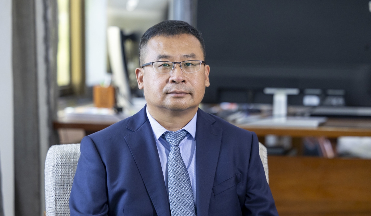 Guo Meng, Director General of China Road and Bridge Corporation (CRBC) Rwanda Office during the interview with The New Times in Kigali. Photo by Olivier Mugwiza