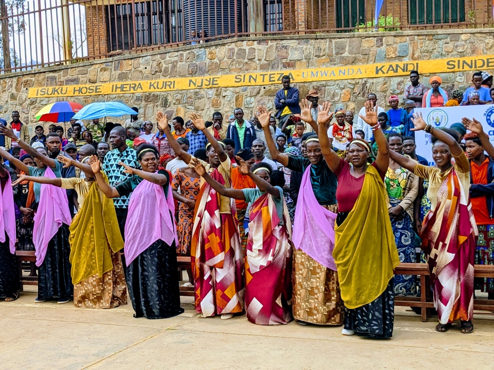 Gakenke residents during the ceremony on Tuesday, August 27. PHOTO BY FRANK NTARINDWA