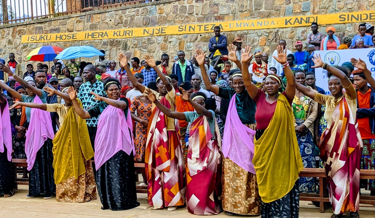 Gakenke residents during the ceremony on Tuesday, August 27. PHOTO BY FRANK NTARINDWA