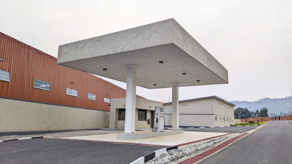 A newly constructed gas station that is one of the key facilities of Cargo terminal