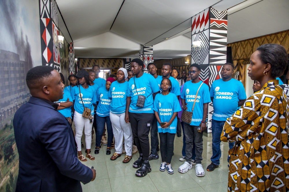 A group of 22 young Rwandans from Rwandan community in the Central African Republic  visiting Camapaign Against Genocide Museum on Thursday, August 29. Emmanuel Dushimimana