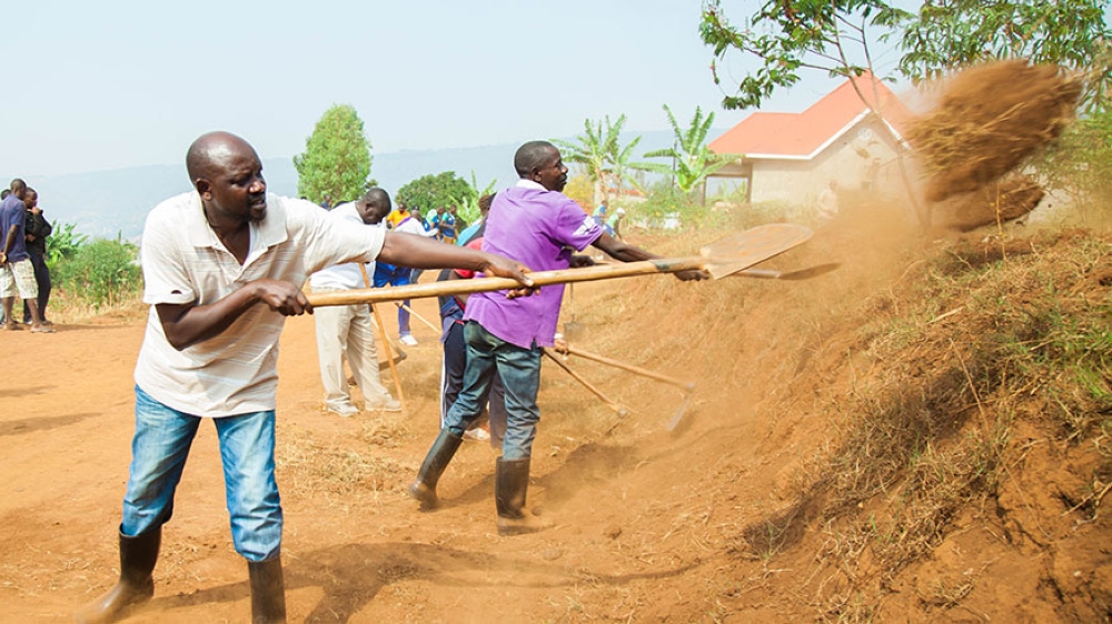 Residents of Karuruma in Gasabo District during Umuganda community work. Saturday, July 28 FILE Photo